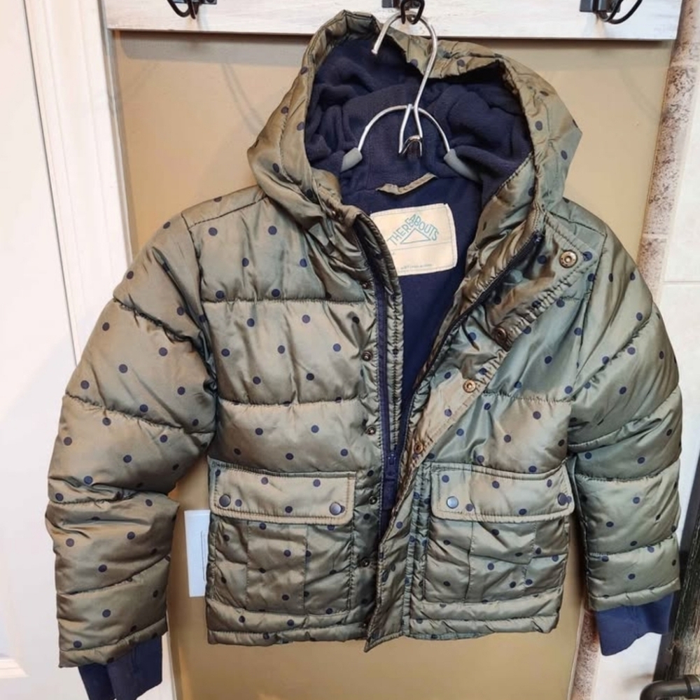 Boys XS 6/7  Puffer Rain Jacket